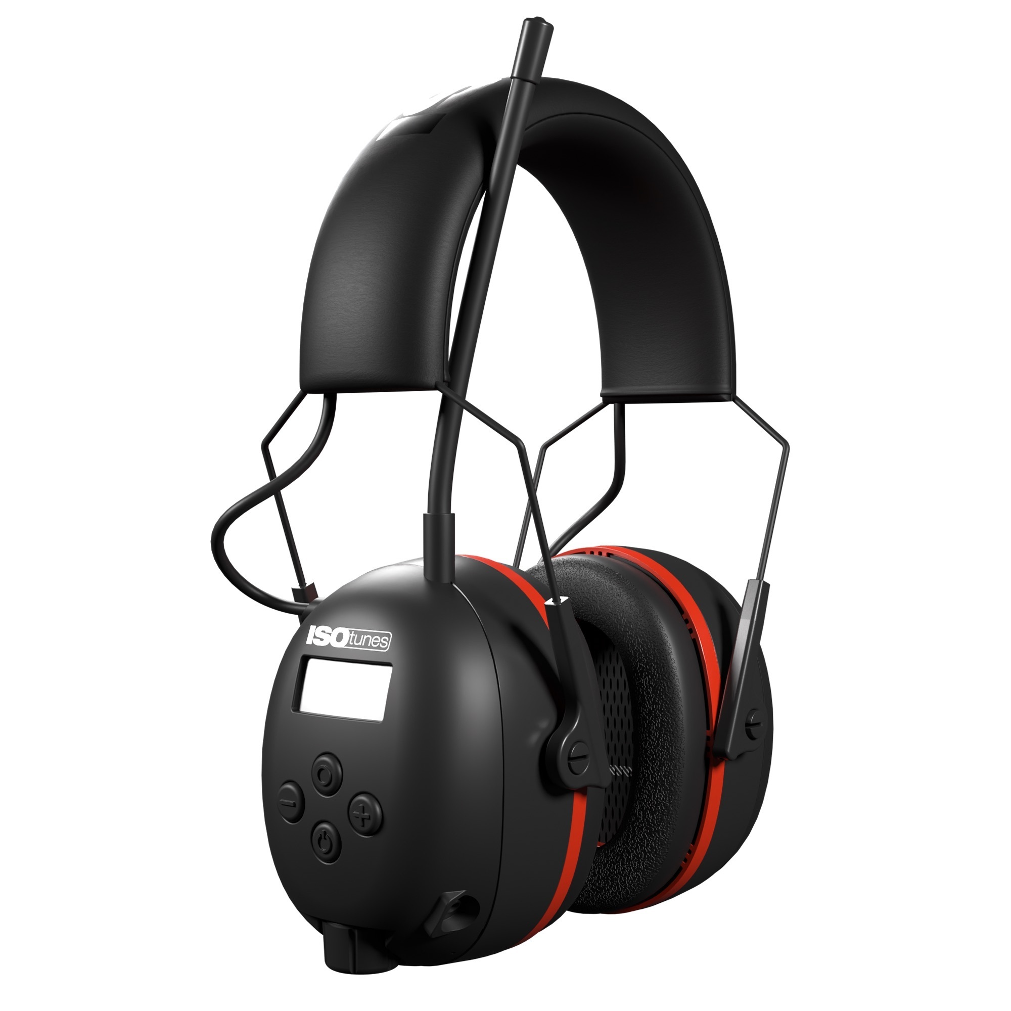 ISOtunes, AIR DEFENDER AM/FM Earmuff Hearing Protector 24NRR, Noise Reduction Rating 24 dB, Electronic, Color Black, Model# IT-91